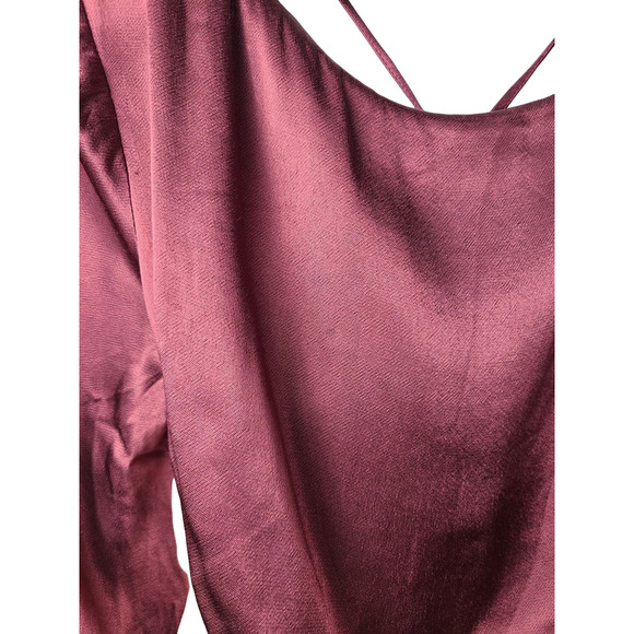 Shona Joy Elia Open Back Tie Mini Dress Burgundy US Size 10 NWT - Picture 12 of 12